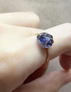 お値下げ☆【美品】bororo gem ring アイオライト18KYG 10号 Iolite Gem Ring – bororo