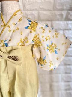 即納　新品　ベビー袴　赤ちゃん　お食い初め　女の子　花柄　着物