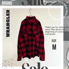 90s　【Wrangler】ヘビーネルシャツ　ヘビネルシャギー　バッファロー