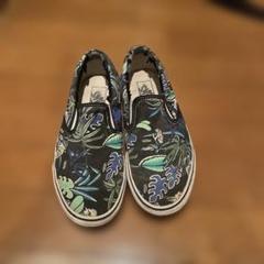 vans VAN DOREN オウム柄　スリッポン