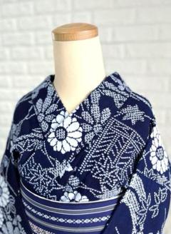azoo 様【超超美品】浴衣 夏着物 単衣 普段着物 紺色 藍色 花柄 azoo 様【超超美品】浴衣 夏着物 単衣 普段着物 紺色 藍色 花柄