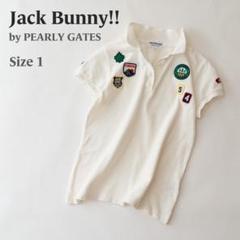 Jack Bunny!! ジャックバニー ポロシャツ ゴルフウェア 白 1 古着