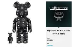 新品BEARBRICK x MCM BLACK 100％ & 400％ セットのサムネイル