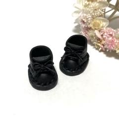 ミニチュアひも靴⑦（ブラック）オビツ11 10cmぬい靴