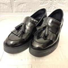 厚底 美品 フリンジ タッセル付きローファー　stilmoda 23.0