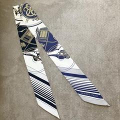 エルメス　HERMES　ツイリー　エクスリブリス　刺繍入り　レア HERMES エルメス トゥイリー ツイリー シルク エクスリブリス