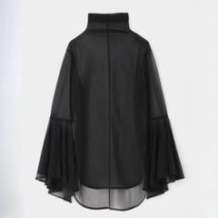 【LE PHIL】新品未使用＊2023年　ルフィル　スポンディッシュツイルケープ LE PHIL(ル フィル)｜2WAYツイルケープブラウス/ブラック の通販