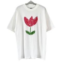 90s anvil チューリップ Tシャツ M クレヨン シンプル 名作 古着