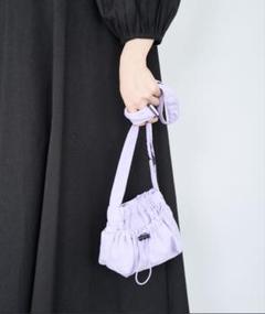 撥水加工/サイドドロストポケットミニショルダーバッグ