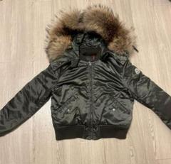 美品 国内正規 希少 ラクーンファー MONCLER ダウンコート ロムニー　1 MONCLER - MONCLER(モンクレール) ダウンコート / ROMNEY