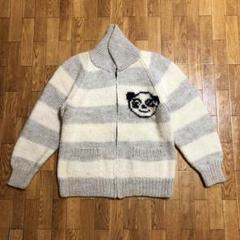 00s カウチン セーター ボーダー オフホワイト グレー パンダ PANDA 00s カウチン セーター ボーダー オフホワイト グレー パンダ