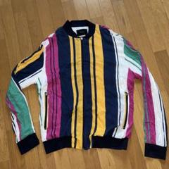 極美品 ZARA MAN ザラ ブルゾン 総柄 ジップアップ フルーツ リーフ ZARA MAN 派手柄 トラックジャケット 総柄 ジャージ ジップ