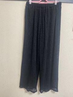【美品】AMERICAN HOLIC プリーツレースパンツ　ブラック　Lサイズ