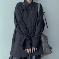 【美品】リボンデザインシャツ HARE ブラック