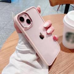 iPhone13Proケース ピンクゴールド シンプル 可愛い 韓国 クリア