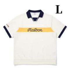 白L マルボンゴルフ ポロシャツ malbon golf メンズ ゆったり