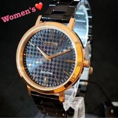 【CITIZEN】展示品特価/シチズン/レディース腕時計/お洒落/ブラック色