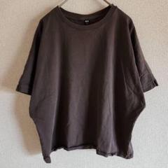 【UNIQLO】（L）クルーネック半袖/プルオーバー/シンプル/ゆったり/大きめ