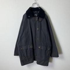 80s　LENNARDS　オイルドレザージャケット　M　ブラック　襟コーデュロイ