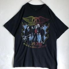 3237　AEROSMITH エアロスミス　バンT　ビッグプリント　Tシャツ　黒