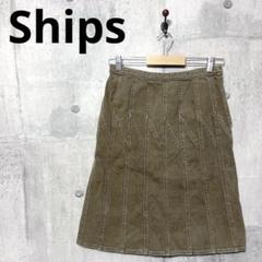 Ships シップス メンズ プリーツ風ストレッチデニムスカート M