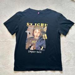 デザインTシャツ　3XL レディース半袖Tシャツ　ブラック　大きいサイズ