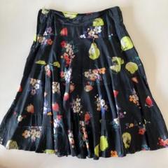 ぎゅな☺︎ コムデギャルソン　TAO 花柄刺繍 フレアスカート 黒 Yahoo!オークション -「tao comme des garcons」(ボトムス