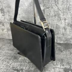 【GUCCi】希少 グッチ G金具 レザー ショルダー バッグ ブラックのサムネイル