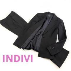未使用 INDIVI セットアップスカートスーツ ノーカラージャケットブラックS 未使用 INDIVI セットアップスカートスーツ ノーカラー