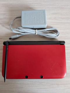 ニンテンドー3dsll レッド×ブラック 充電器 タッチペン