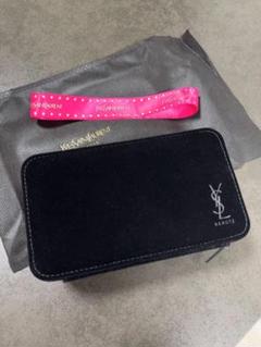 イヴ サンローラン　ベルベット　バニティ　化粧ボックス　ポーチ　黒　非売品 新品 YSL イヴ・サンローラン ポーチ ノベルティポーチ