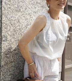 新品タグ付　CELERI セルリ　COTTON PUFF ブラウス　ホワイト CELERI/セルリ】 COTTON PUFF ブラウス（シャツ/ブラウス