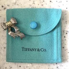 11DM16 Tiffany& Co. ティファニー ブローチ リボン シルバー