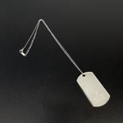 グッチ ドッグタグ ネックレス アクセサリー プレート メンズ シルバー