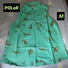 ポーラー POLeR ノースリーブシャツ Ｍサイズ SURFイラストのサムネイル