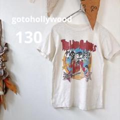 gotohollywood ゴートゥハリウッド　ロックTシャツ　シルク混　130