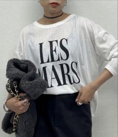 ラウンジドレス loungedress シアーロゴロンT カットソー　長袖