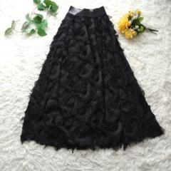 【Eike＆ Ylua】【XS】ロングフレアスカート　ウエストゴム　後ろジッパーのサムネイル