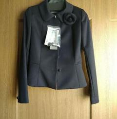 【美品】Rene ルネ TISSUE社 ノーカラージャケット 白×黒 34 美品】Rene ルネ TISSUE社 ノーカラージャケット 白×黒 34
