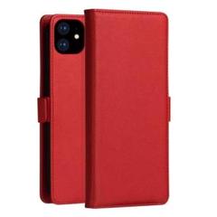 iphone13proケース　赤　レザー手帳ケース アイフォンケース