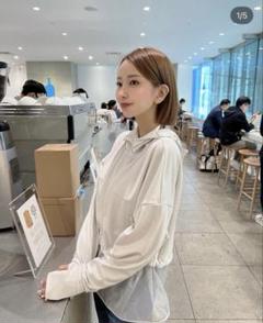 新品未使用⭐︎しいちゃん遮光パーカー グレージュ フード付き