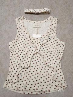 メルカリ最安値❗️ andmary Flower ribbon tops blue - メルカリ