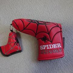 最終値下げSPIDER 赤 パター用ヘッドカバー キーホルダー付き