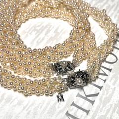 【極上】ミキモト　ベビーパール　ネックレス　ロング　K18 18金 MIKIMOTO ミキモト ネックレス 18金 K18イエローゴールド パール