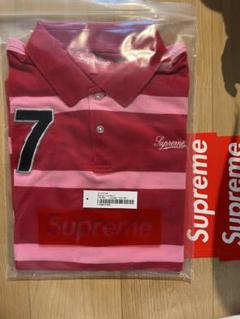 Sサイズ Supreme Cursive Polo "Red Stripe"