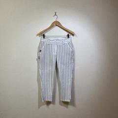 FILA GOLF フィラゴルフ シアサッカー生地 ストライプ柄クロップドパンツのサムネイル