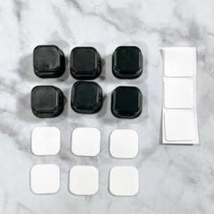 ケーブルホルダー マグネットクリップ 直径7.5mm 大口径 6個 ブラック