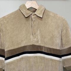タオル地シャツ　ヴィンテージ　ベージュ　Tシャツ　ポロシャツ　半袖シャツ