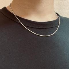 ボールチェーンネックレス シルバー メンズレディース ペアカップル 高品質