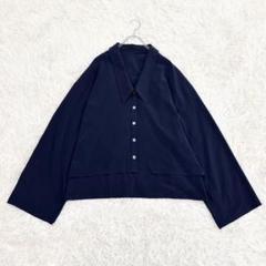 【極美品】ノーブル ニュアンスヘムロングカラーブラウス シャツ